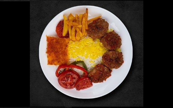 چلو کباب تابه ای
