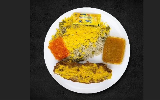 باقالی پلو باگوشت گردن گوسفندی