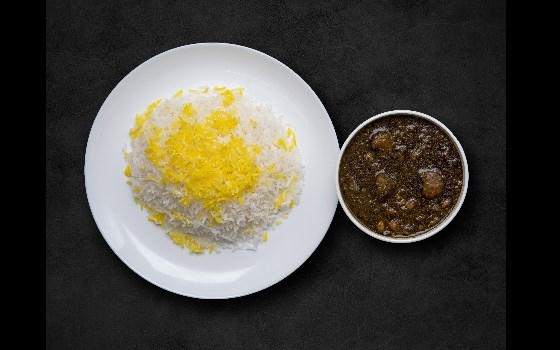 چلو خورشت قرمه سبزی