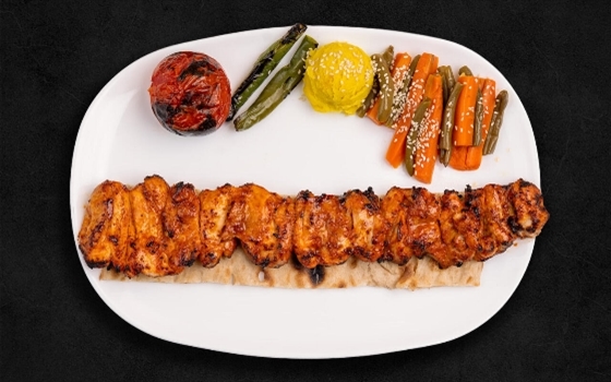 خوراک جوجه کباب شش طاووق (ران)